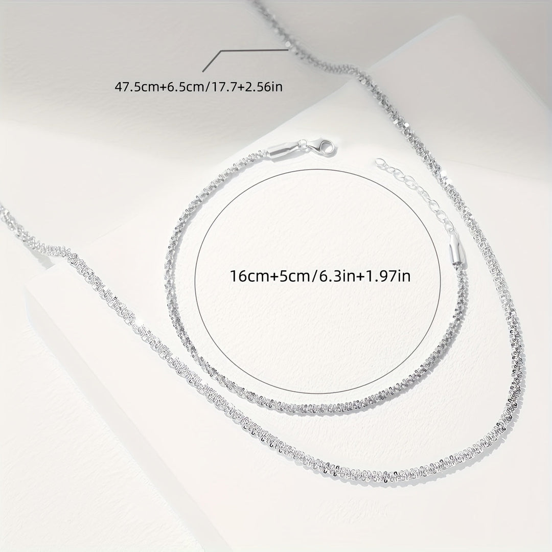 Lucie | Set Collier &amp; Bracelet Scintillant Minimaliste