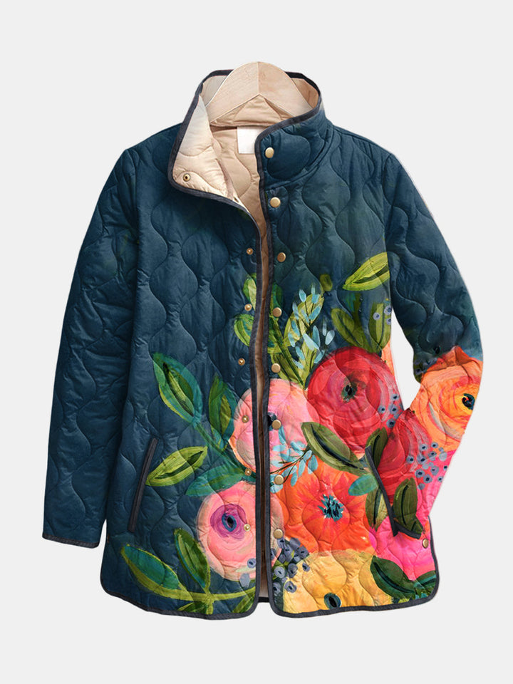 Amaya | Veste matelassée à fleurs vintage