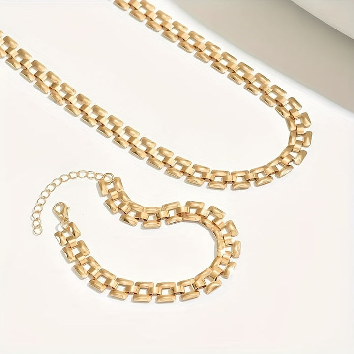 Bertille | Set Collier &amp; Bracelet Boucle Carrée