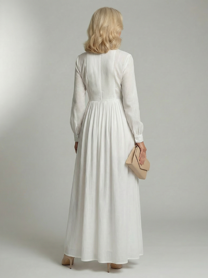 Robe longue à manches longues et boutons