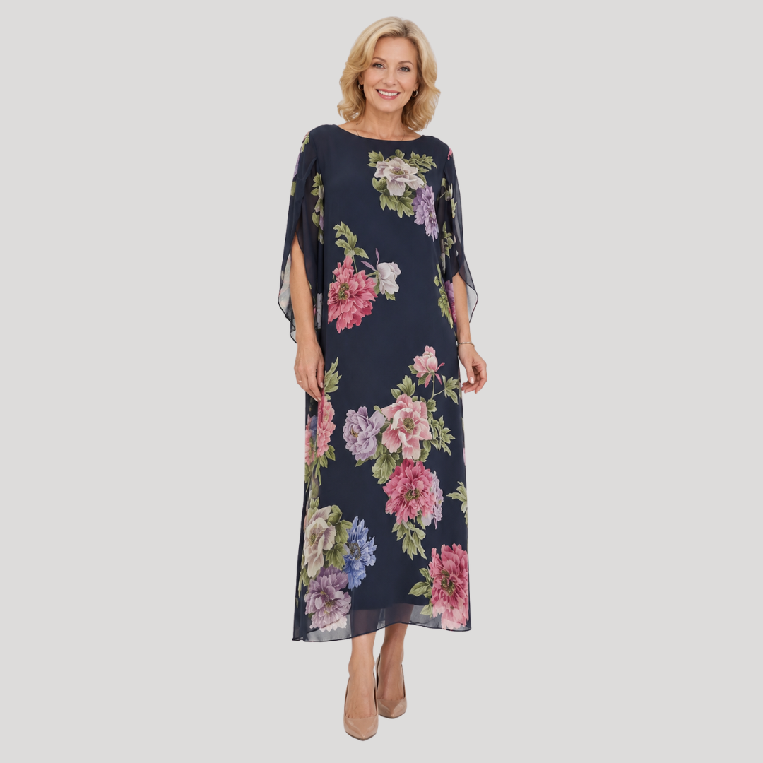Robe longue à imprimé floral