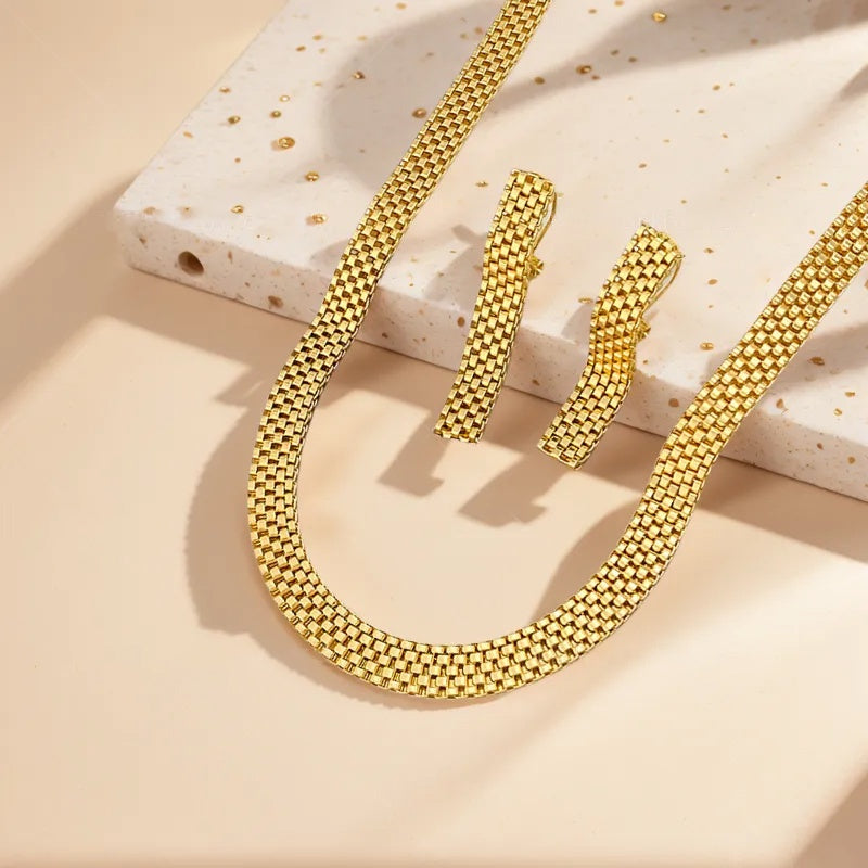 Aurélie | Set Collier Long, Bracelet &amp; Boucles d&