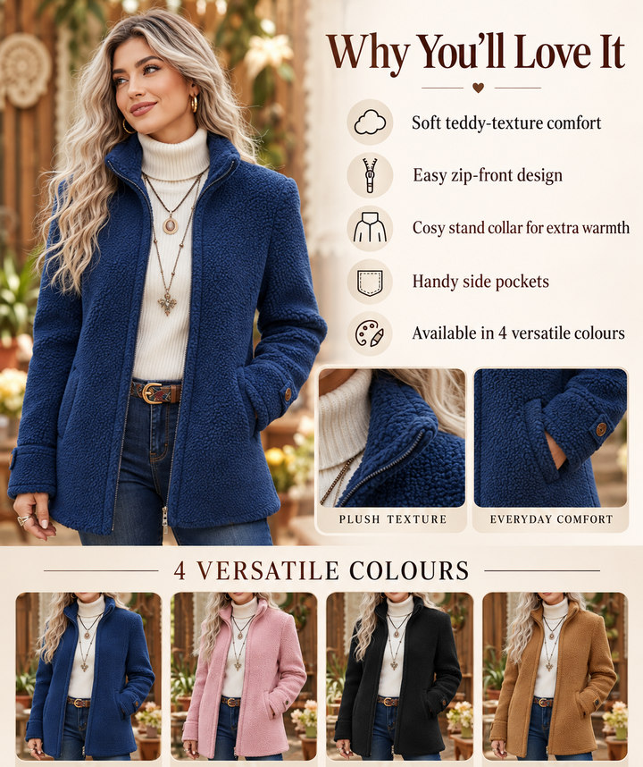 Veste polaire à col montant zippé