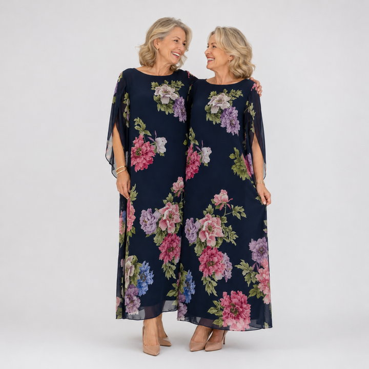 Robe longue à imprimé floral