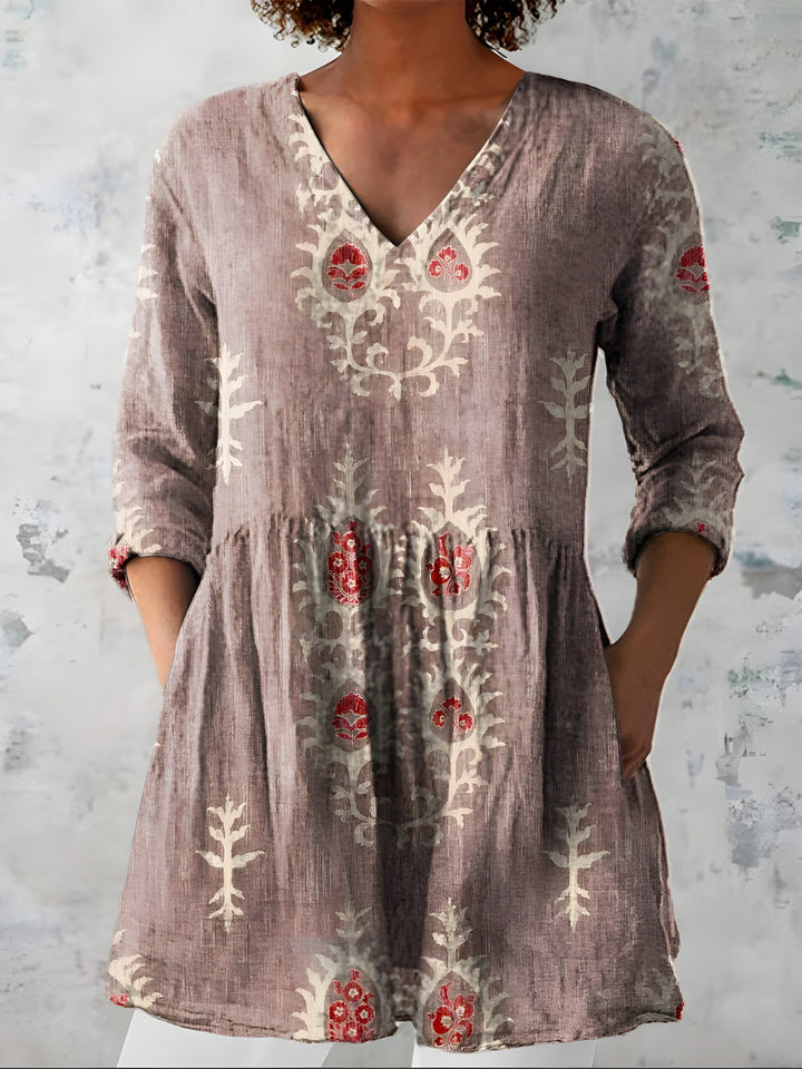 Everly | Blouse longue à col V
