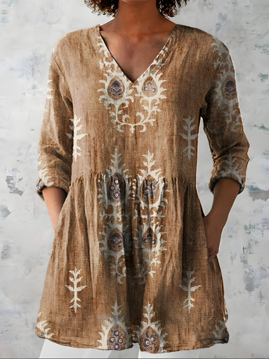 Everly | Blouse longue à col V