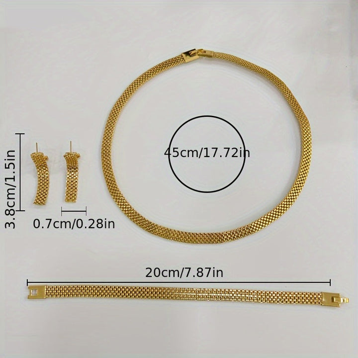 Aurélie | Set Collier Long, Bracelet &amp; Boucles d&