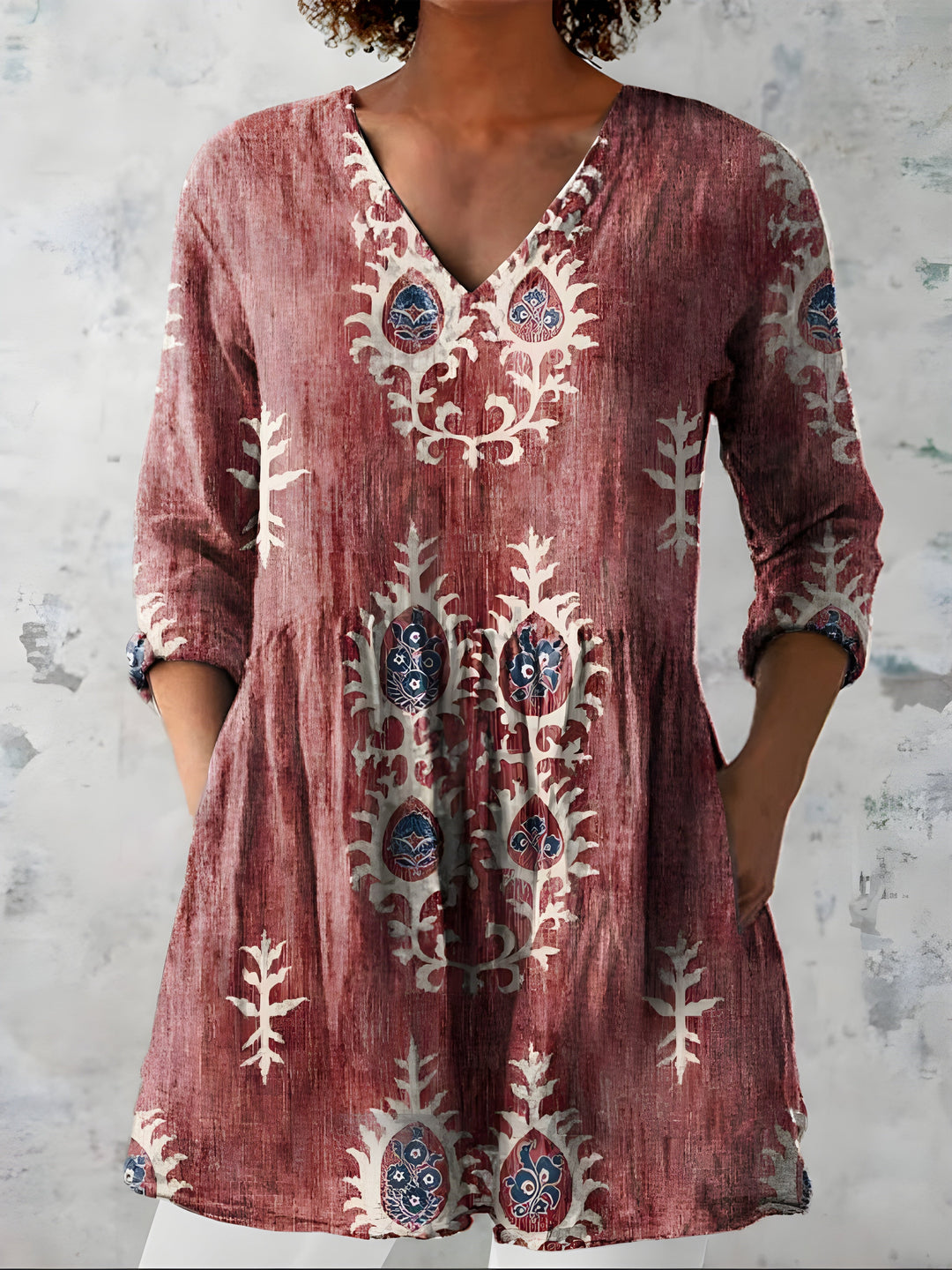 Everly | Blouse longue à col V