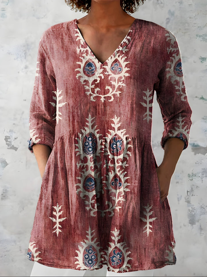 Everly | Blouse longue à col V