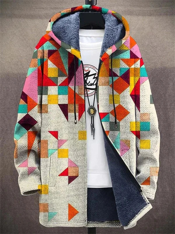 Jeanne | Cardigan à imprimé artistique multicolore