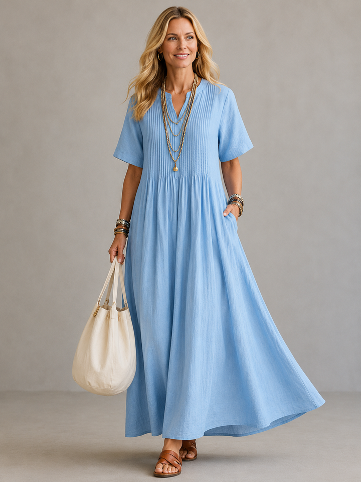 Robe plissée élégante