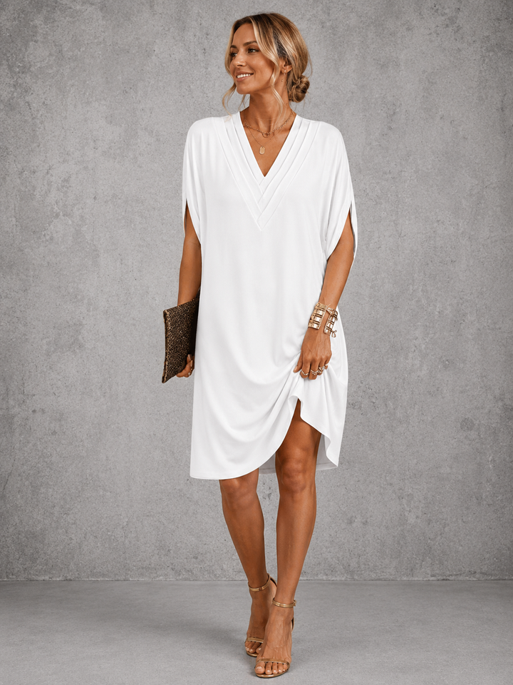 Robe fluide à effet portefeuille