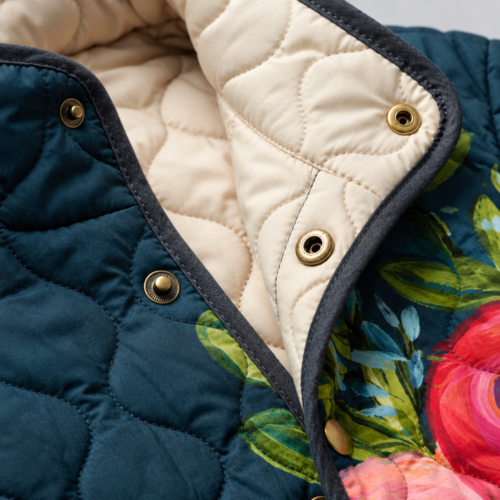Amaya | Veste matelassée à fleurs vintage