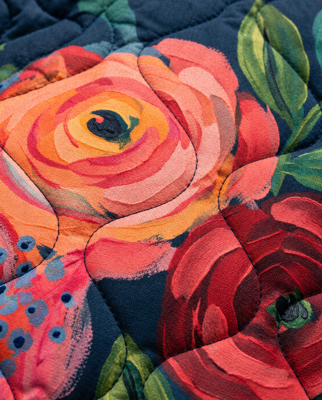 Amaya | Veste matelassée à fleurs vintage