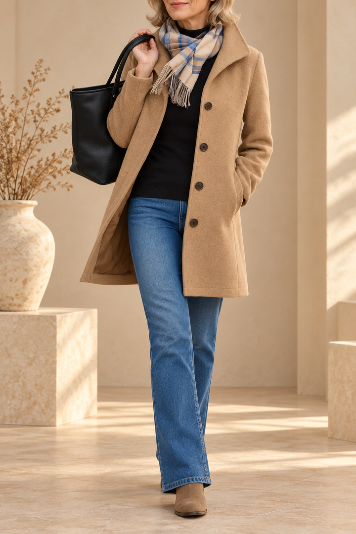 Manteau classique boutonné