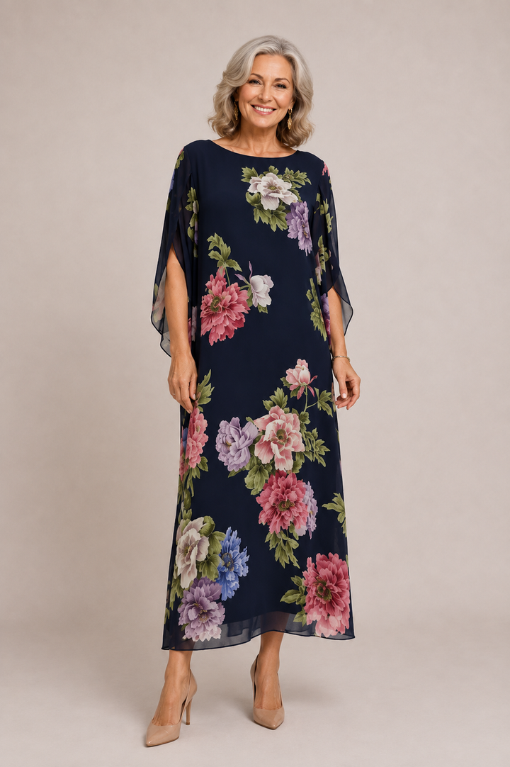 Robe longue à imprimé floral