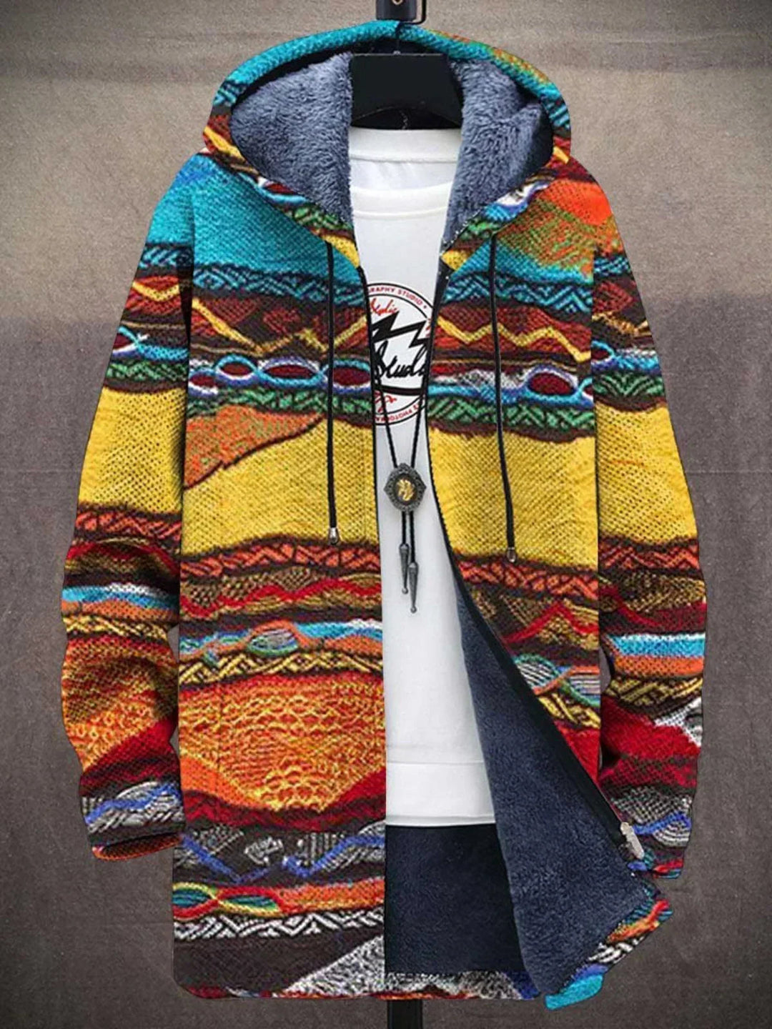 Henriette | Cardigan à capuche multicolore