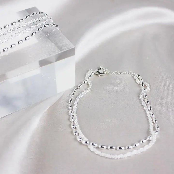 Éléonore | Set de Bracelets Argentés aux Détails de Zircon