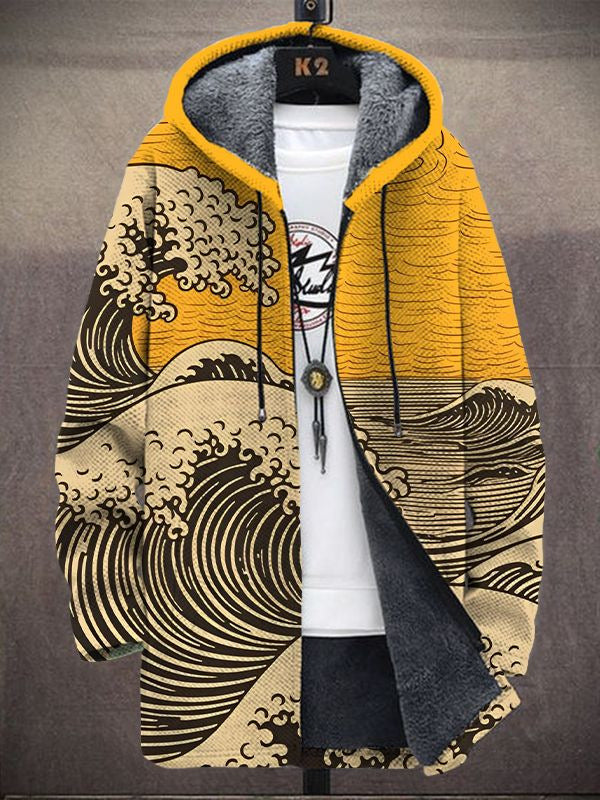 Marguerite | Cardigan à capuche à motif ondulé