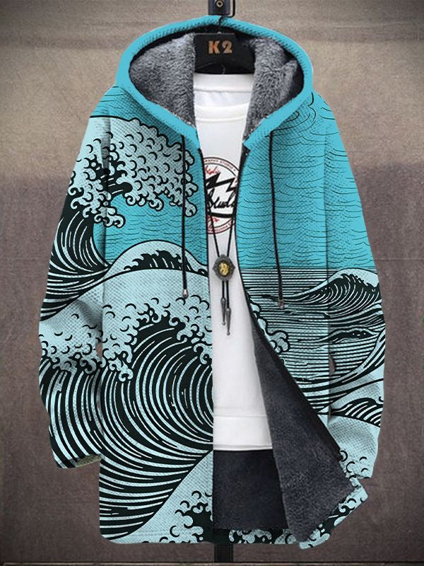 Marguerite | Cardigan à capuche à motif ondulé