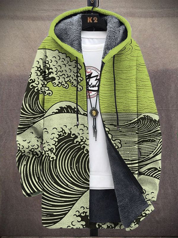 Marguerite | Cardigan à capuche à motif ondulé