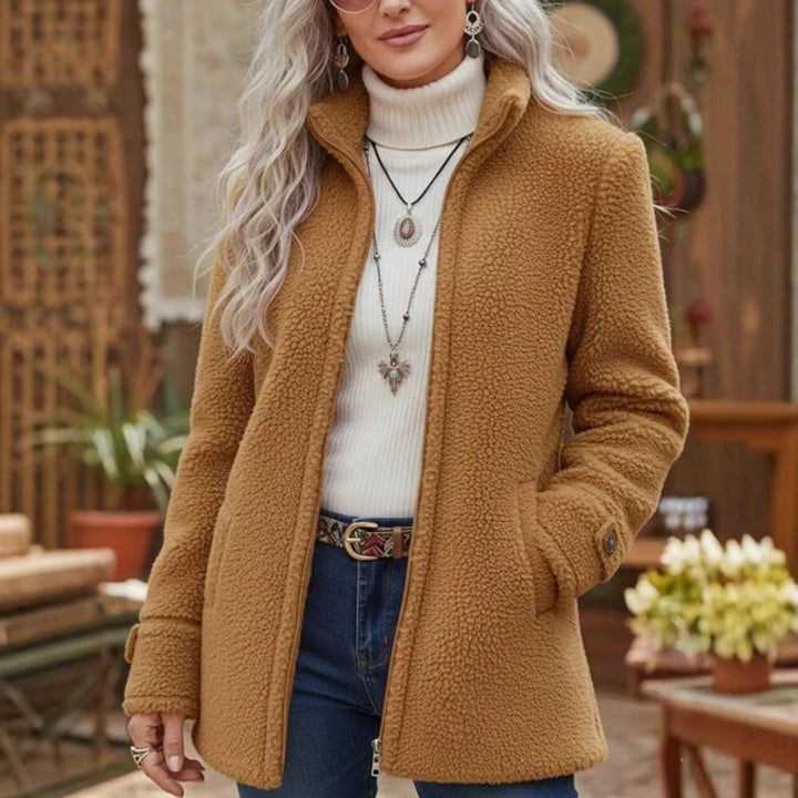 Veste polaire à col montant zippé
