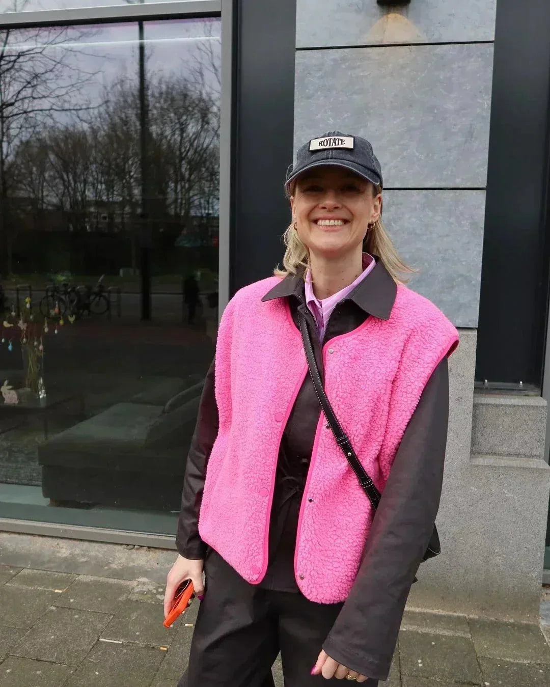 Cleo | Gilet sans manches effet sherpa oversize