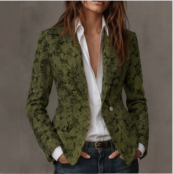 Blazer jacquard cintré