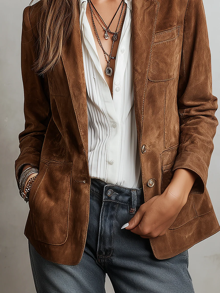 Blazer marron d’inspiration vintage