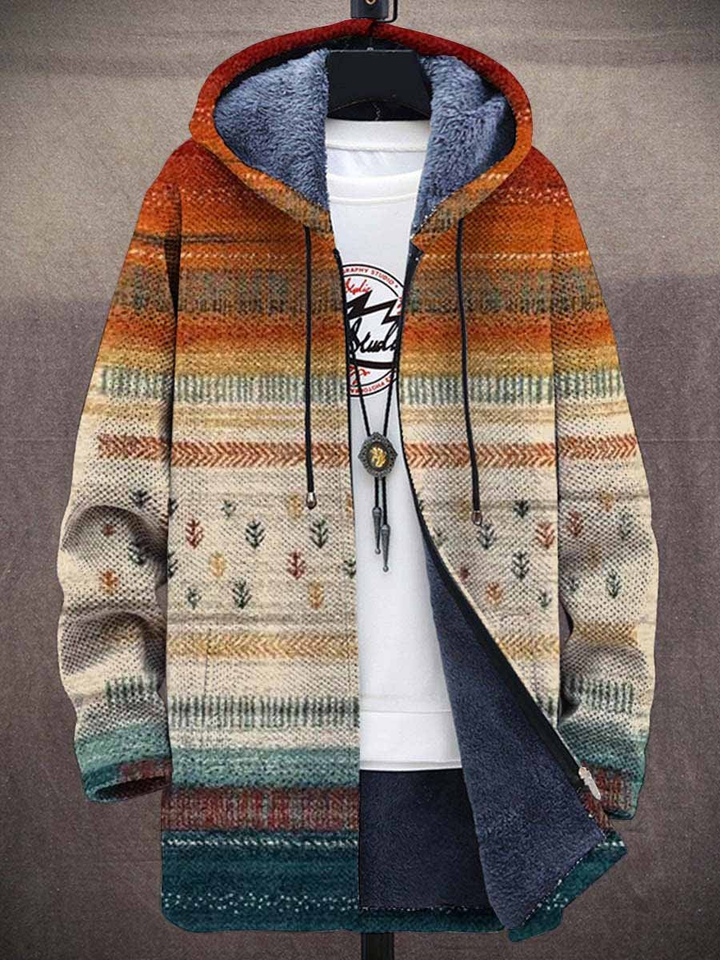 Lucie | Cardigan à capuche à imprimé multicolore