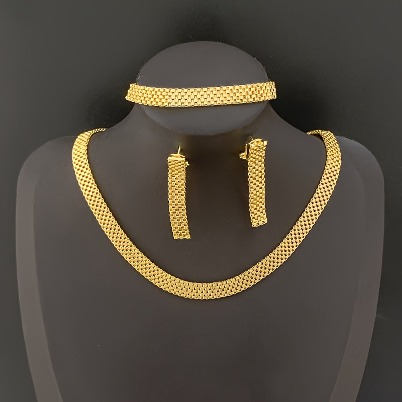 Aurélie | Set Collier Long, Bracelet &amp; Boucles d&