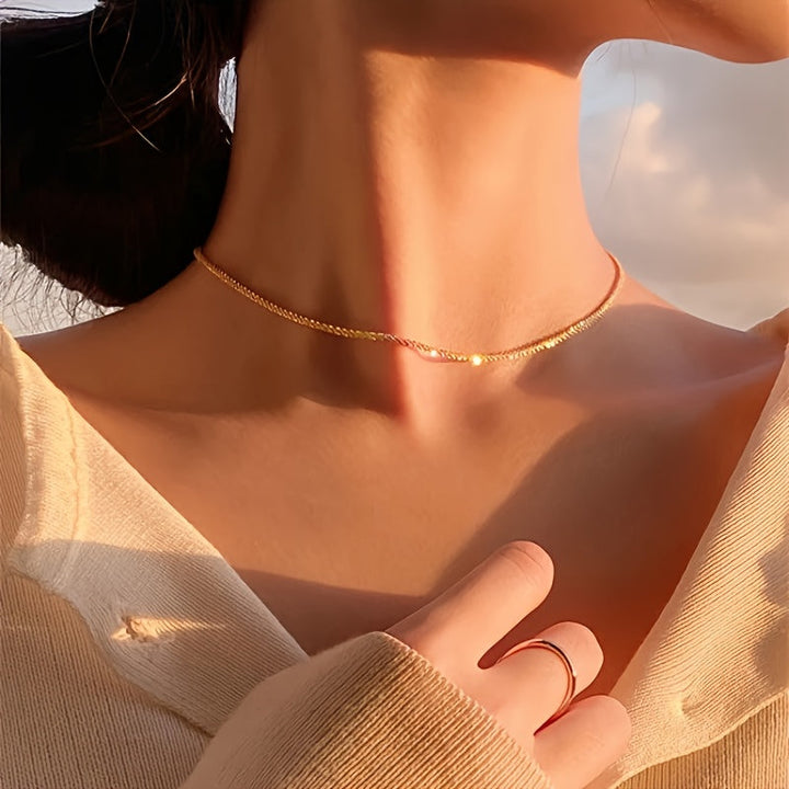 Lucie | Set Collier &amp; Bracelet Scintillant Minimaliste