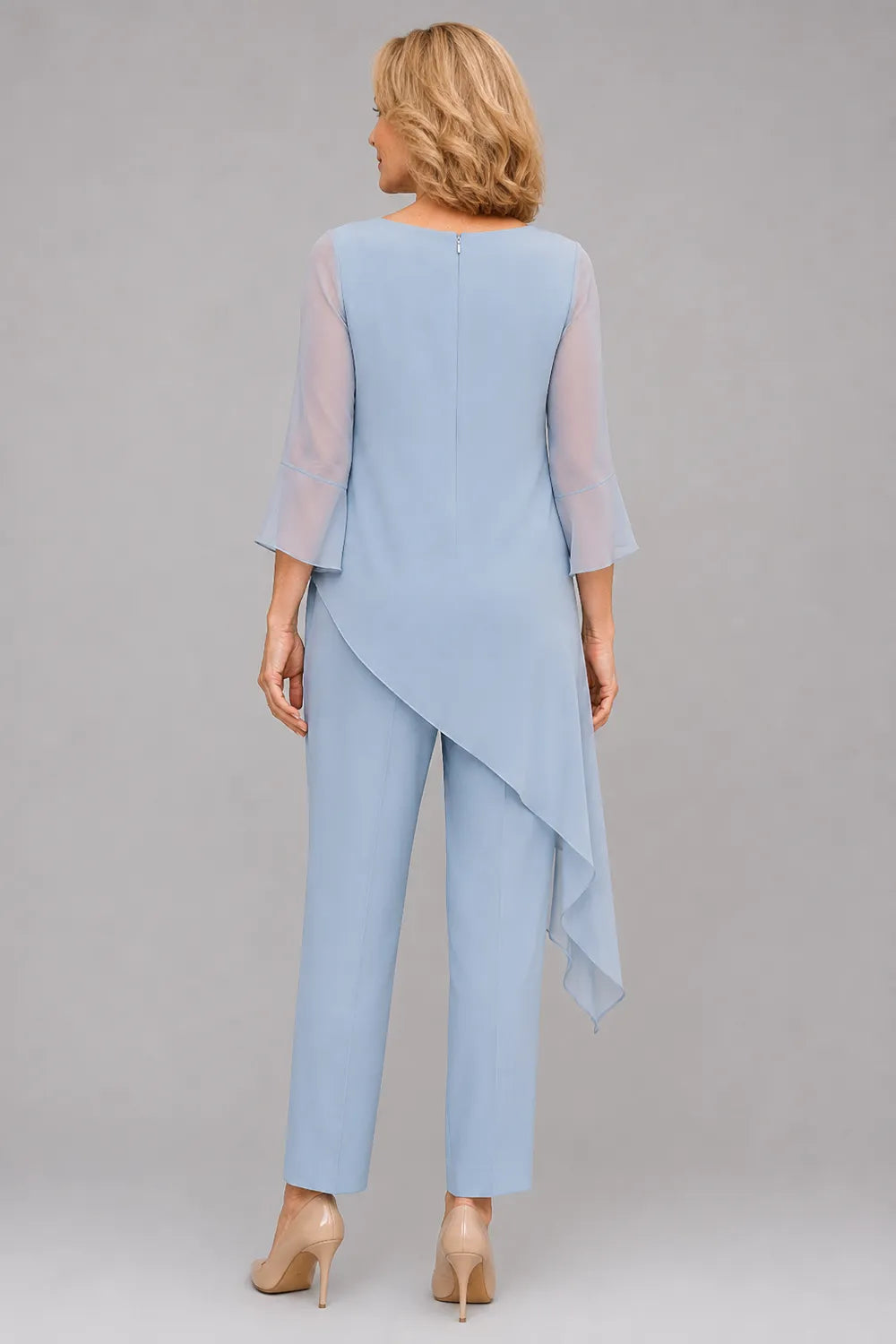 Ensemble pantalon fluide en mousseline pour invitée de mariage