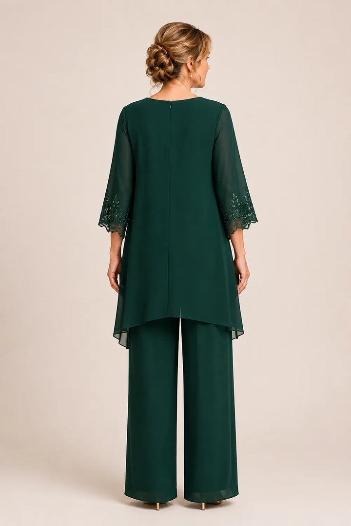 Ensemble pantalon de cérémonie deux pièces brodé