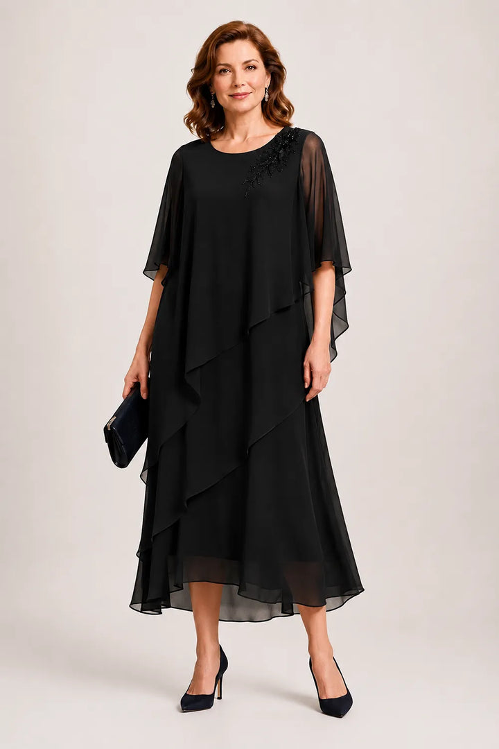 Robe de cérémonie à drapé fluide Vivienne