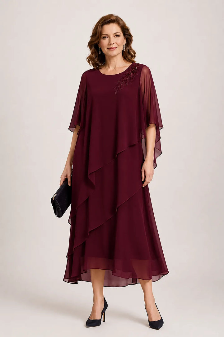 Robe de cérémonie à drapé fluide Vivienne