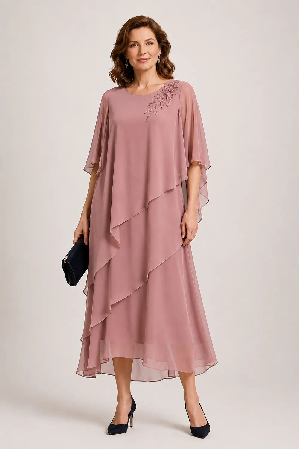 Robe de cérémonie à drapé fluide Vivienne