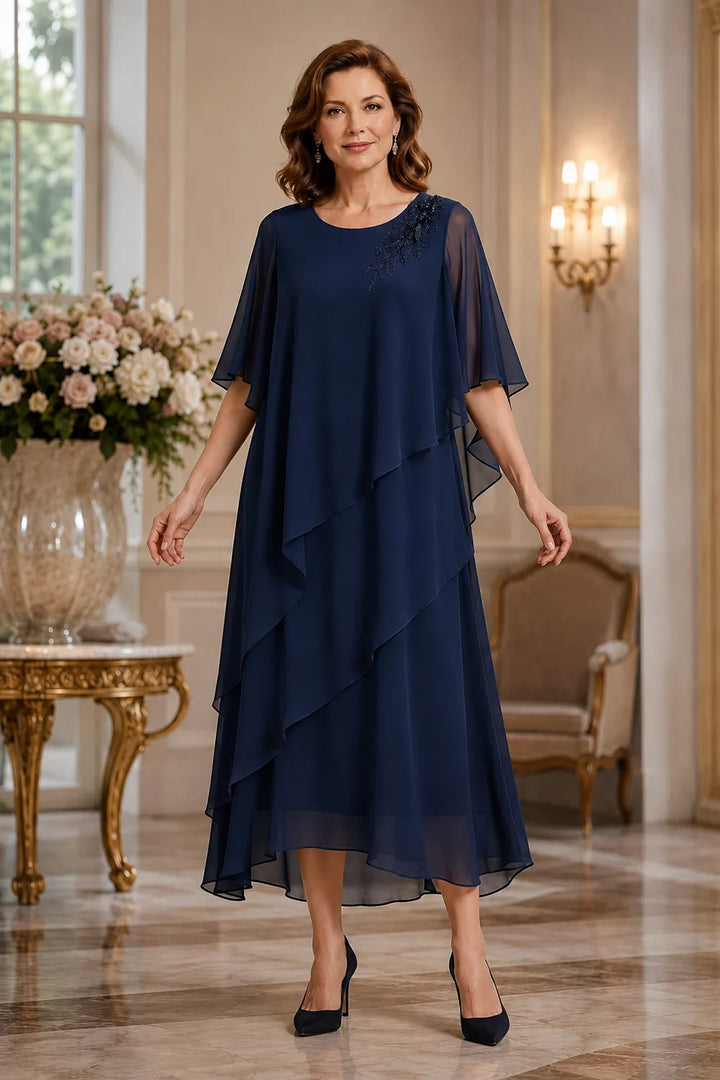 Robe de cérémonie à drapé fluide Vivienne