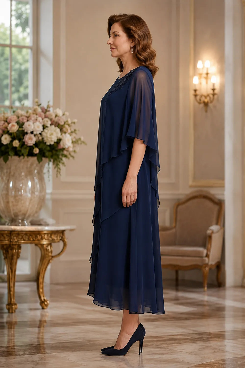 Robe de cérémonie à drapé fluide Vivienne
