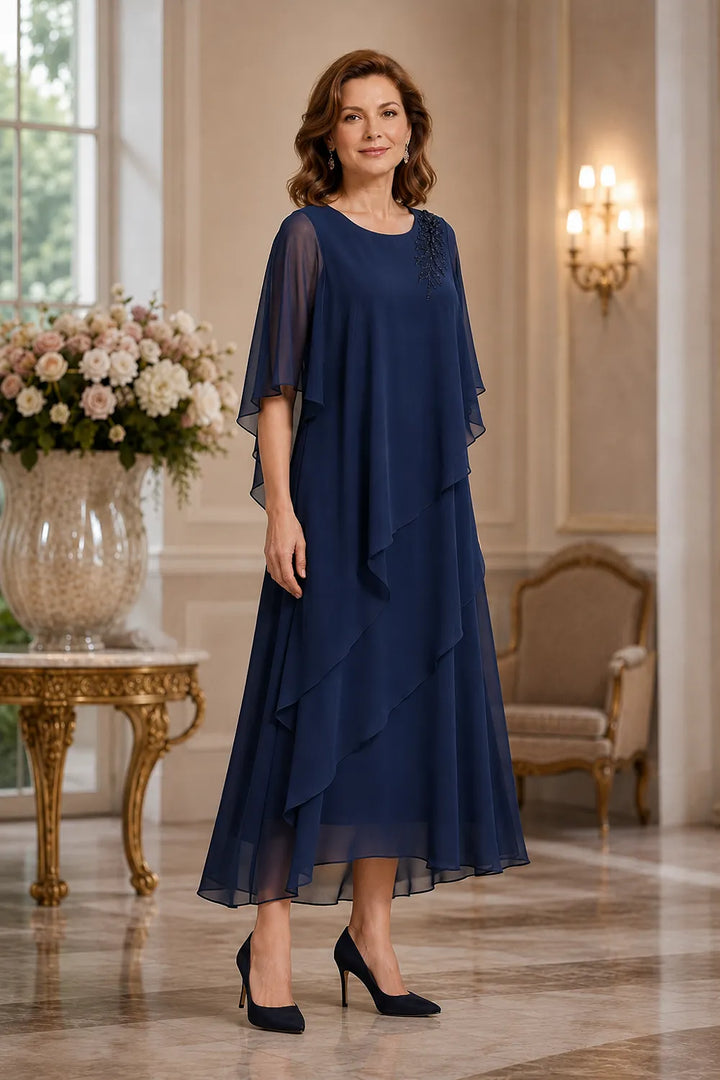 Robe de cérémonie à drapé fluide Vivienne