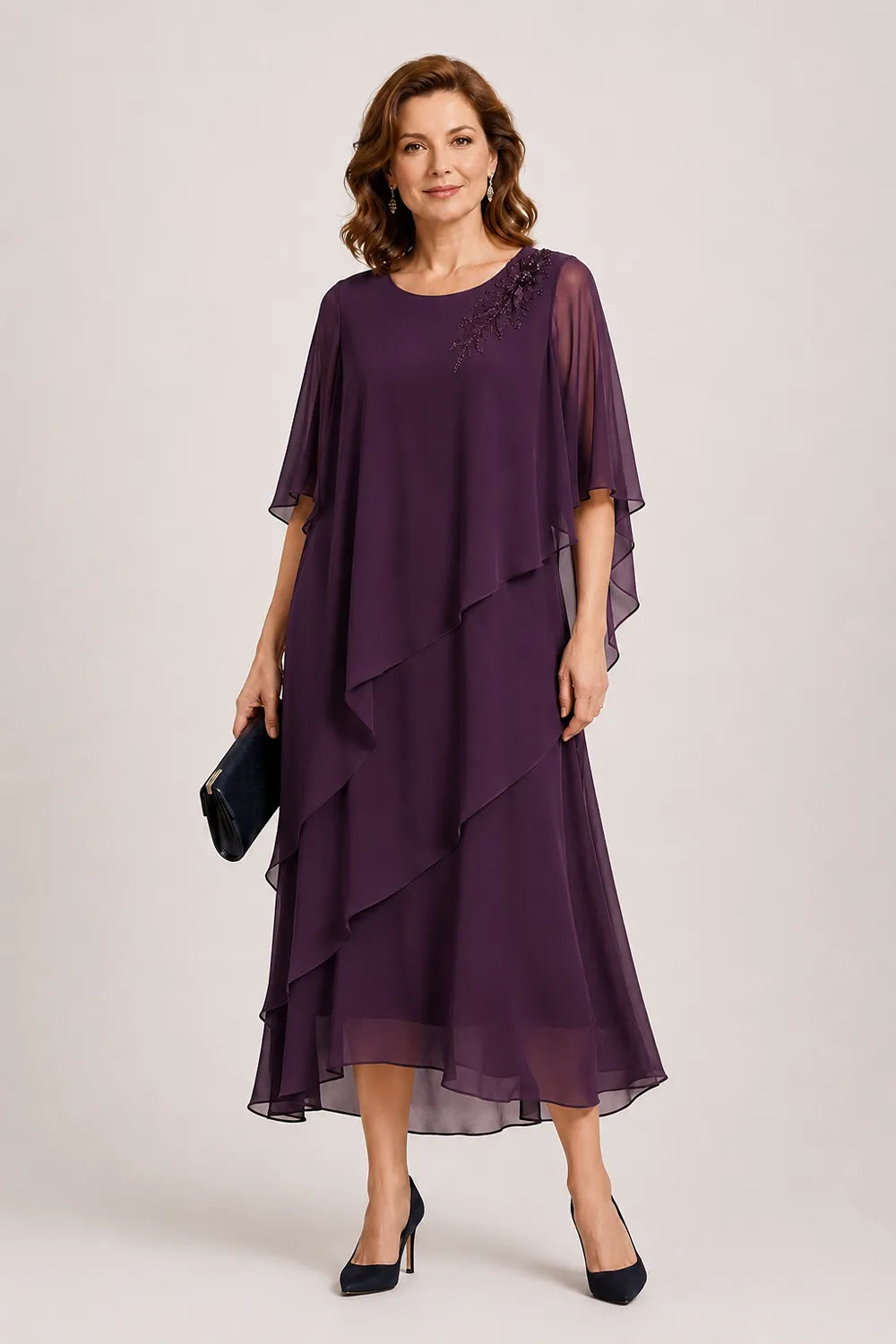 Robe de cérémonie à drapé fluide Vivienne