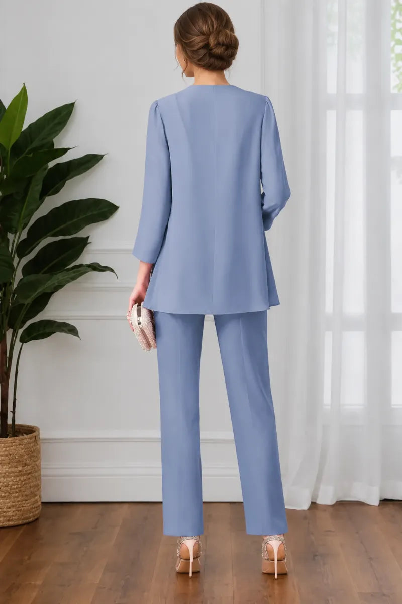 Ensemble pantalon de cérémonie élégant trois pièces