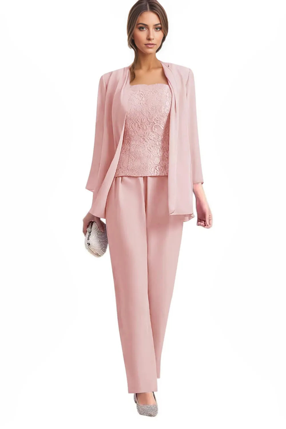 Ensemble pantalon de cérémonie élégant trois pièces