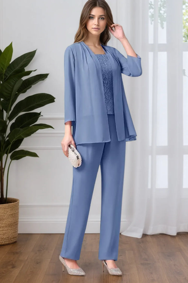 Ensemble pantalon de cérémonie élégant trois pièces