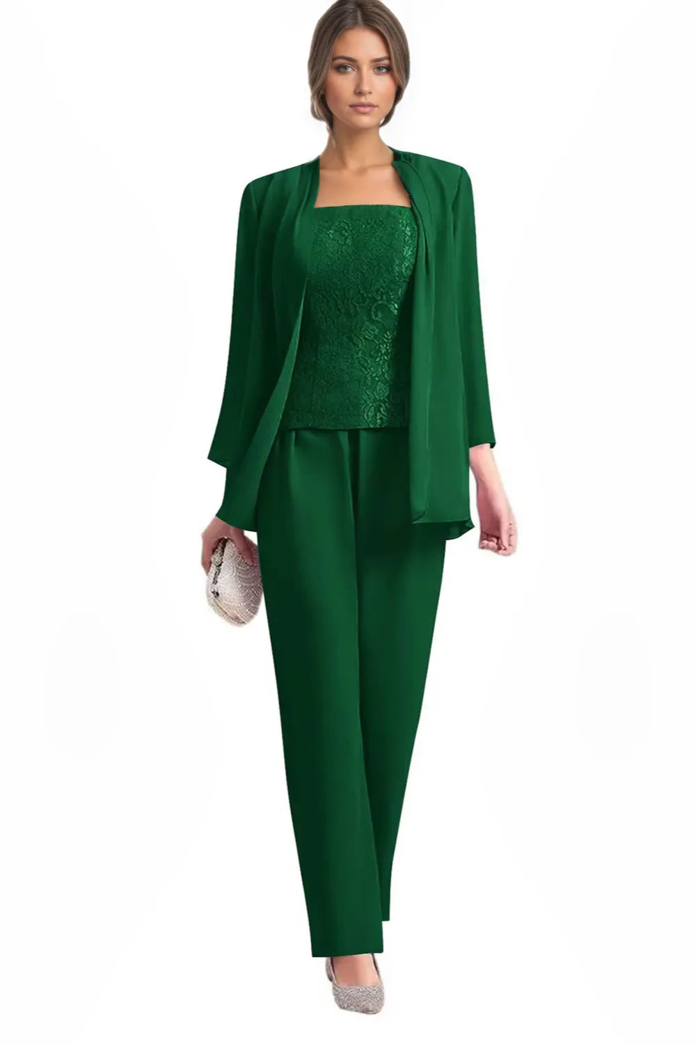 Ensemble pantalon de cérémonie élégant trois pièces