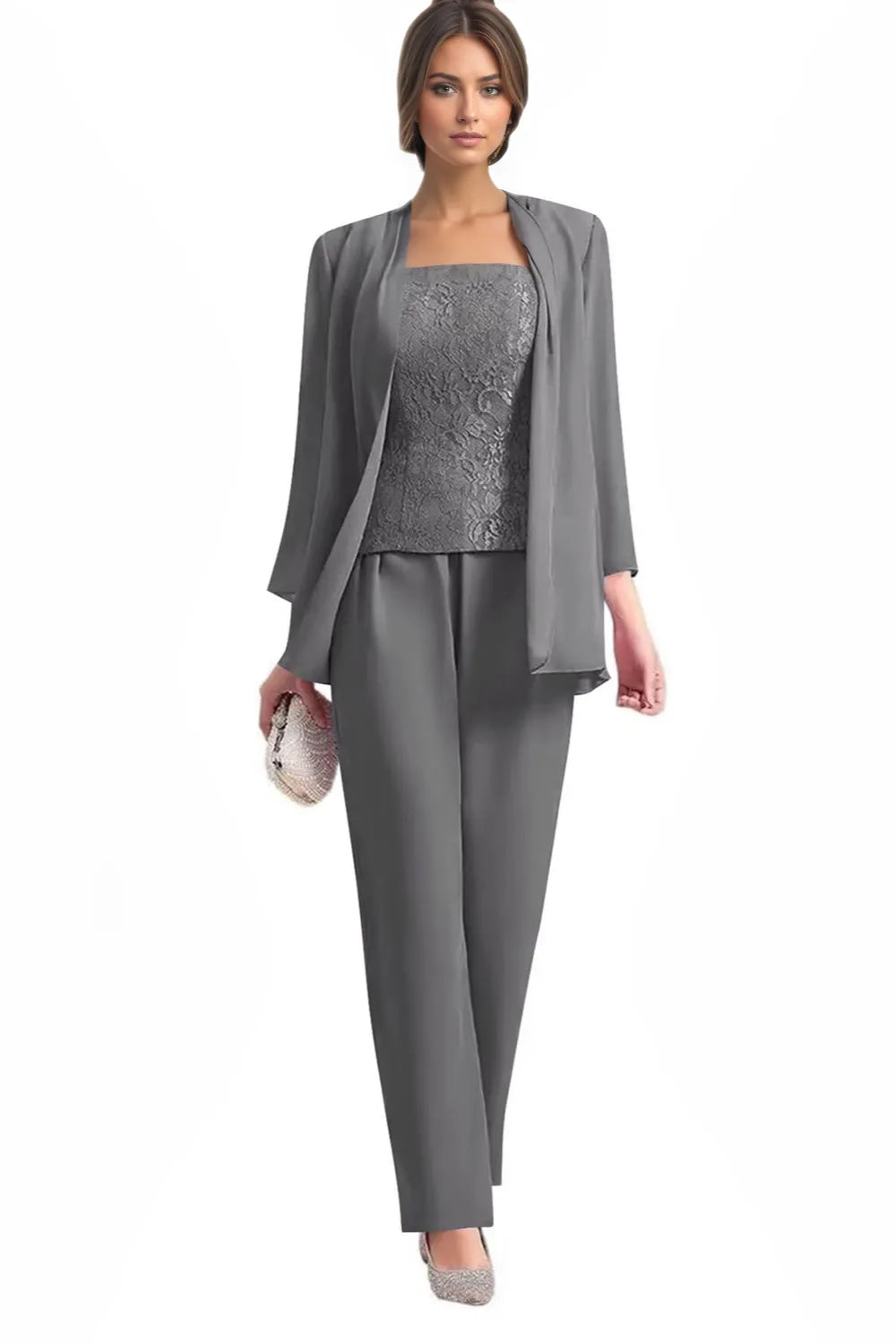 Ensemble pantalon de cérémonie élégant trois pièces