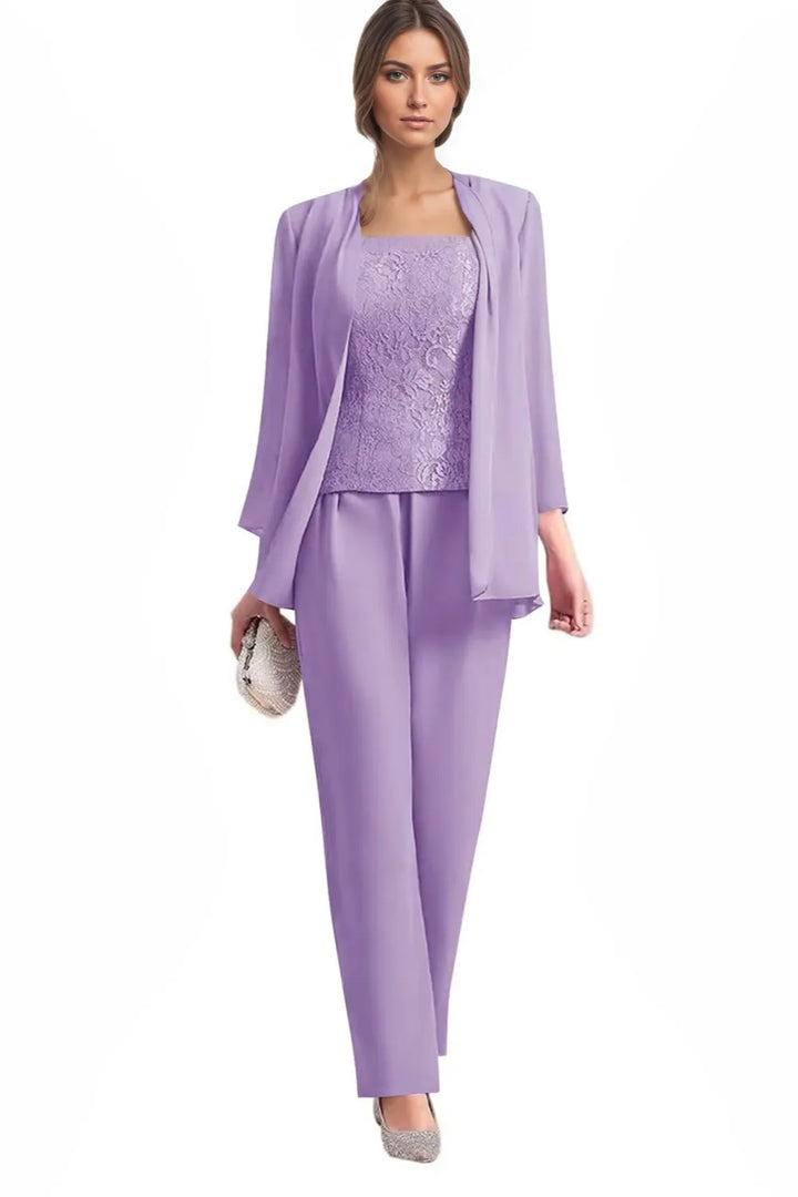 Ensemble pantalon de cérémonie élégant trois pièces