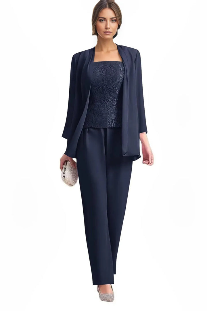 Ensemble pantalon de cérémonie élégant trois pièces