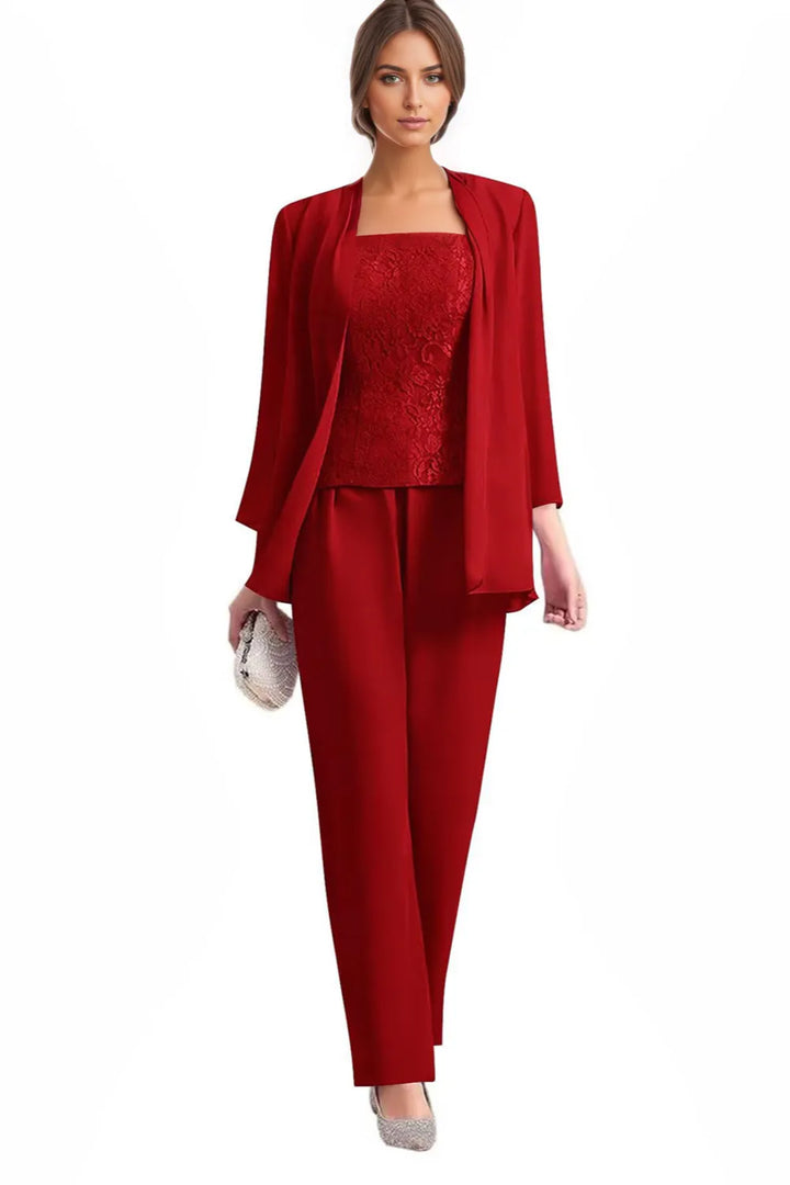 Ensemble pantalon de cérémonie élégant trois pièces