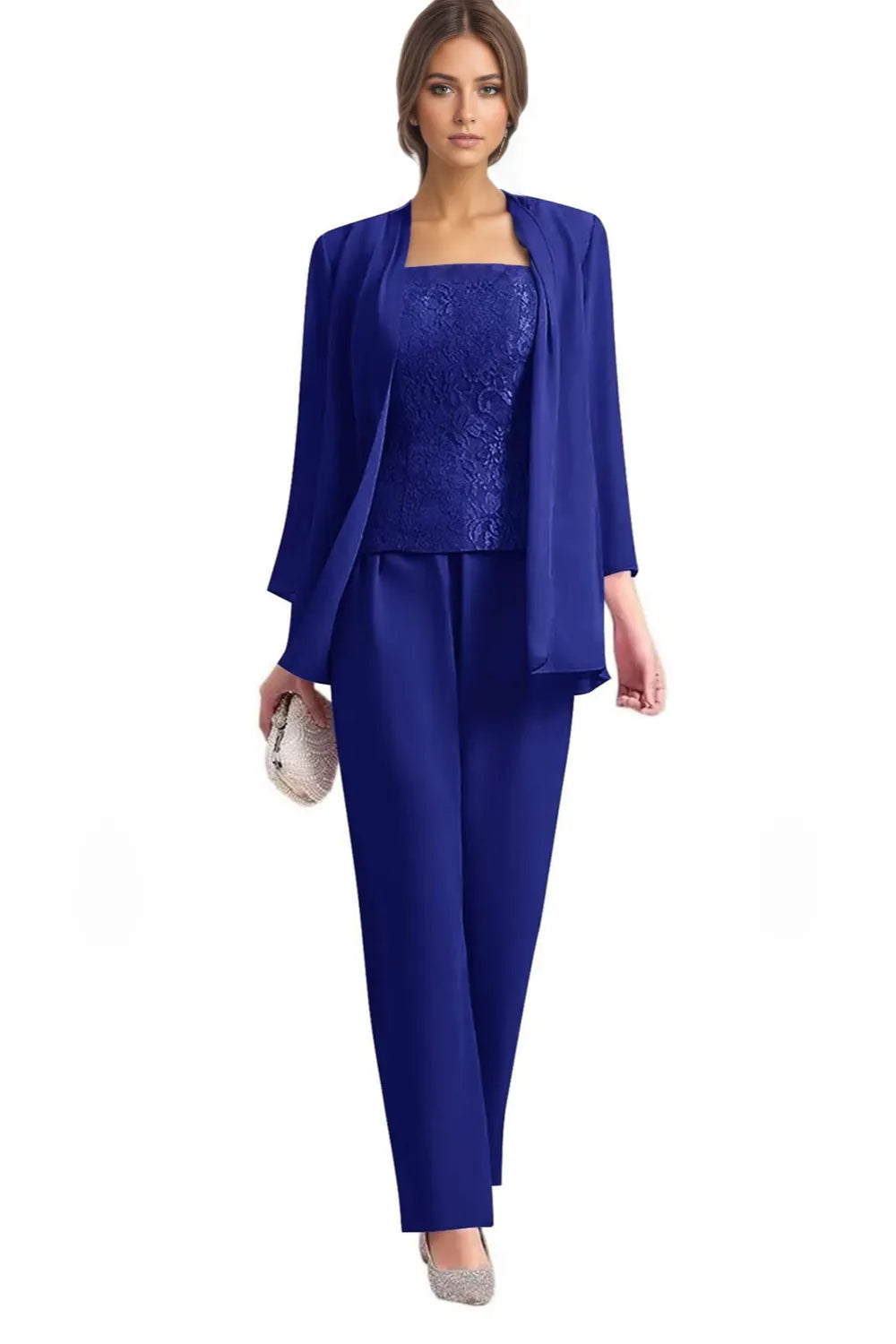 Ensemble pantalon de cérémonie élégant trois pièces